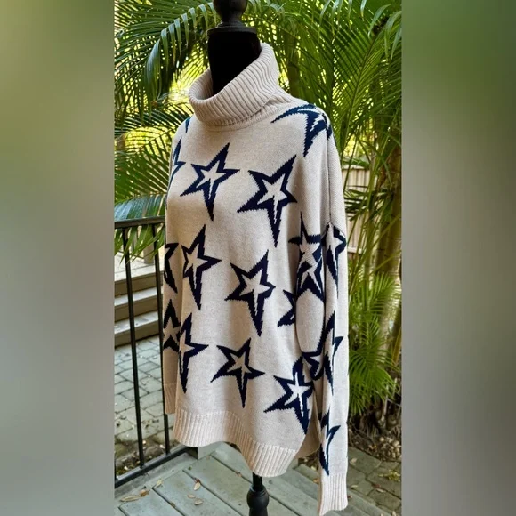 NWT Antonio Melani Active Star Wool Turtleneck Sweater - Picture 6 of 7